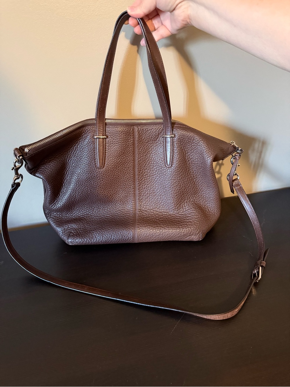 Coach Bleeker Cooper SatcheBrown Leather Tote Handbag - Versatile Everyday Carry